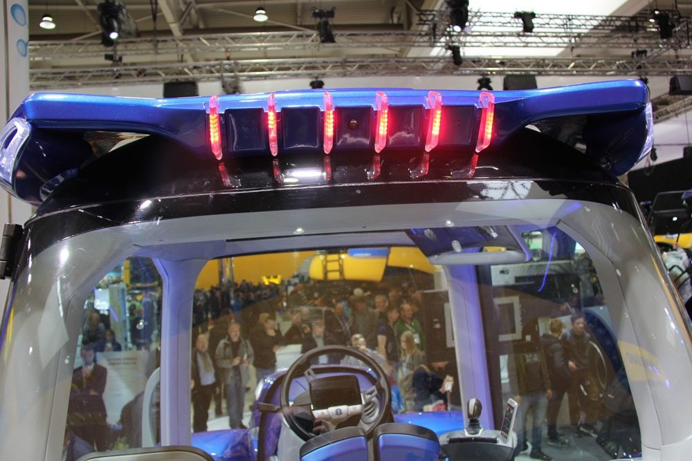 LED tail lights are built into the top of the cab.