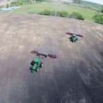 Darren Feitsma near Ponoka, Alta., seeding canola with precision planters.