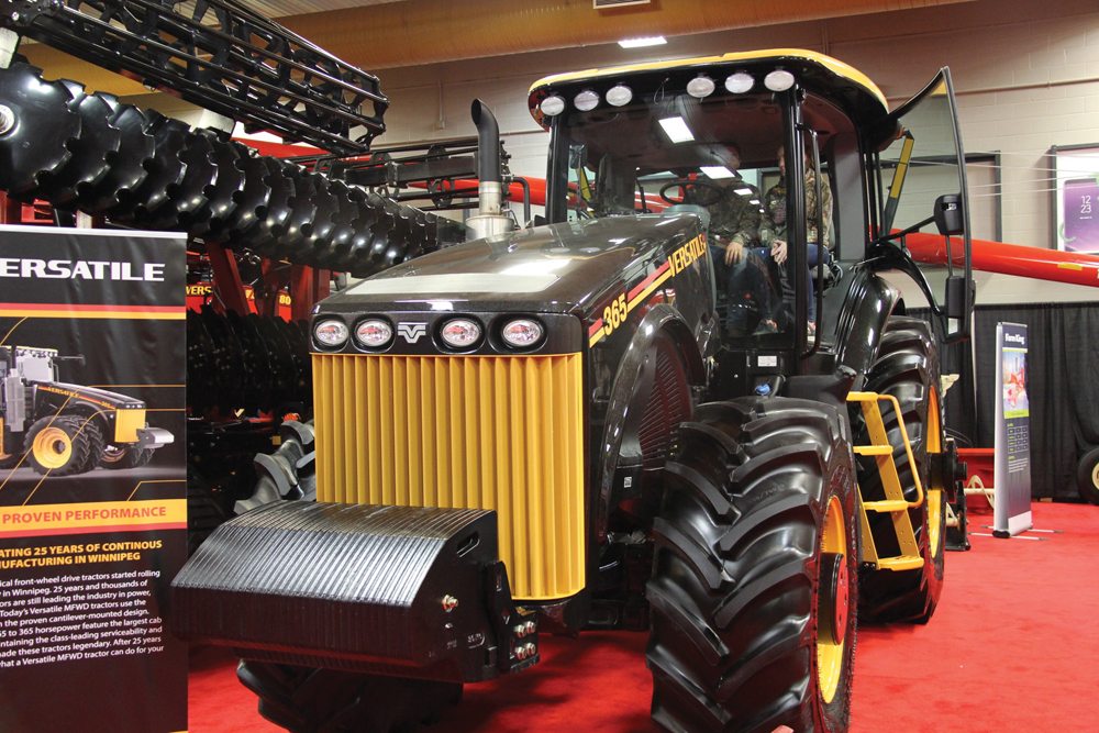 The special livery on this 365 is to celebrate 25 years of front-wheel assist tractor production in Winnipeg. 