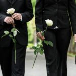 Some funerals have graveside flowers for
the family.
