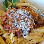 Pasta puttanesca.