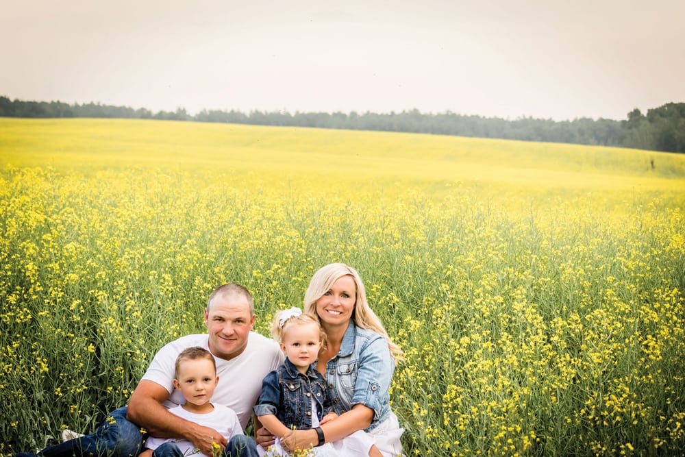 Jason Craig and his wife Jenn with their two children, Jayden and Jemma.
