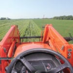 The view out of the cab windows was very good, even with a loader attached.