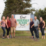 The family at Friendly Acres Seed Farm. Kevin Elmy and his wife Christina, Kevin’s parents, Robert and Verene, and Kevin and Christina’s daughters, Kennedy and Haley.
