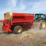 The CFR1251 Bale Pro built by Highline Manufacturing is capable of processing up to three bales in a single ration, allowing it to take larger feed loads out to herds.