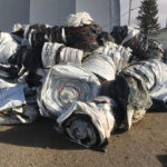Before bags are processed by recyclers, they must be cleaned
and rolled.