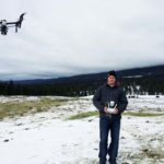 Thompson Rivers University student Chris Solecki testing out a drone which columnist Roy Lewis says can play a practical role in livestock management.