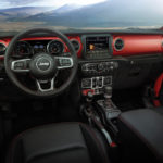 The interior is nearly identical to the existing Jeep Wrangler.