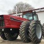 The Flenker family's 6588 IH tractor after an on-farm restoration