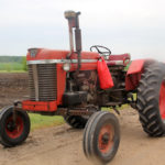 High clearance tractors are a relatively rare sight on the prairie, but this MF Super 90 represented that class of machine in this year’s Trek. High clearance machines are used in row-crop applications where the body of the machine needs to have increased ground clearance to let crops pass underneath without damaging them.