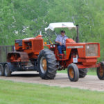 This Allis-Chalmers 180 did double duty on the truck, pulling a trailer loaded with one of the brand’s earlier Model M crawlers. Allis-Chalmers was involved in the manufacture of several models of crawlers and construction equipment as well as ag machinery before the company fell on difficult financial times was taken over by Deutz and later became part of today’s AGCO Corp.