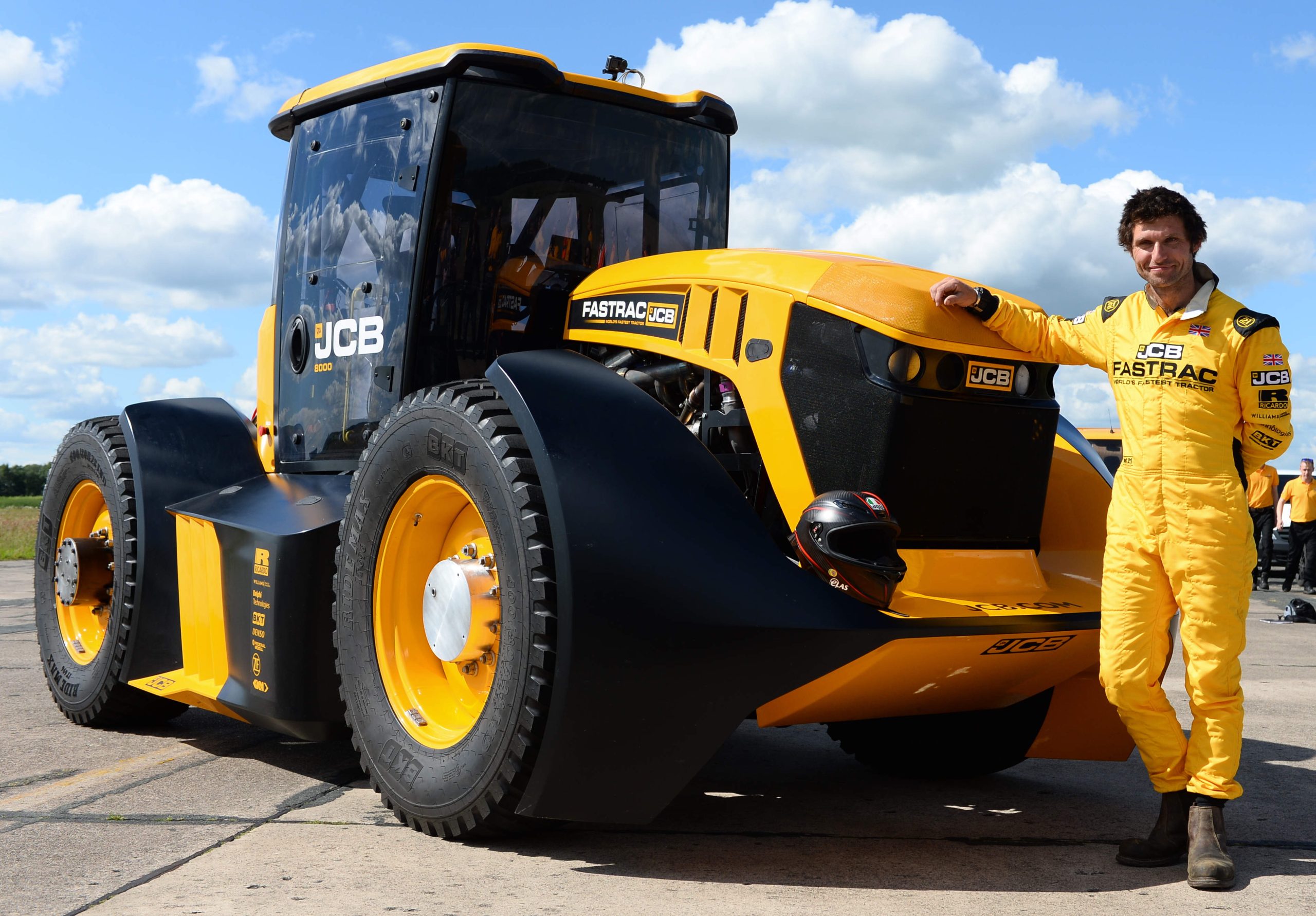 Guy Martin drove this Fastrac to a British land speed record of 103.6 m.p.h. in June