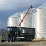 When is the safest time for a person to enter a grain bin?