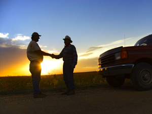 Men shaking hands