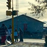 CN employees picket outside the company’s rail yard at North Battleford, Sask. on Nov. 25, 2019. (Canadian Cattlemen photo by Lisa Guenther)
