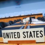 A U.S. nameplate at the WTO headquarters in Geneva on Dec. 9, 2019. (Photo: Reuters/Denis Balibouse)