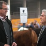 P.E.I. Transportation Minister Alan McIsaac and John Jamieson of the P.E.I. Federation of Agriculture on Thursday announced a new one-time registration option for farm trucks’ plates. (Government of P.E.I. photo by Brian Simpson)
