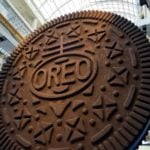 Mondelez’s brands in Canada include Oreo cookies, which marked their 100th anniversary with this giant replica unveiled in 2012 in Toronto. (CNW Group/Kraft Canada)