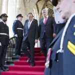 Prime Minister Stephen Harper and Benigno Aquino, president of the Philippines, leave Parliament Hill at the end of Aquino’s visit to Ottawa. (Deb Ransom photo courtesy PMO)