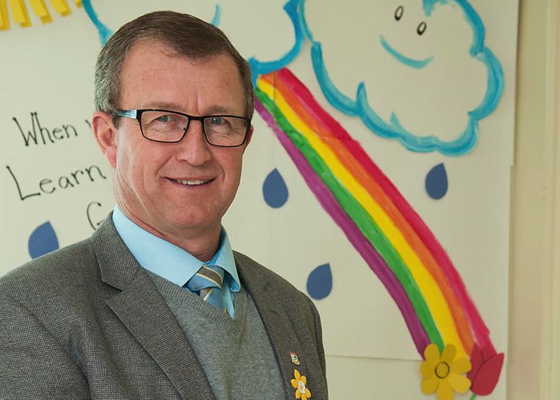 Alan McIsaac, shown here last month visiting Charlottetown’s St. Jean Elementary School in his role as minister of education and early childhood development, now leads a reorganized ministry of agriculture and fisheries. (Brian Simpson photo courtesy Government of P.E.I.)
