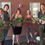 Canadian agronomists and researchers brought live canola plants to the conference to add a visual aspect to their presentations. “Don’t worry, we’re not spreading clubroot,” they said. (Leeann Minogue photo)
