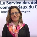 Trade Minister Chrystia Freeland, shown here at the Prospectors and Developers Association of Canada conference in March, says the ball is now in the European Union’s court to conclude a Canada/EU free trade deal. (Global Affairs Canada via YouTube)