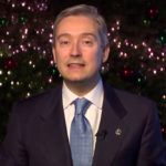 Francois-Philippe Champagne, shown here last month in a holiday video message to constituents, has been named federal minister for international trade. (FPChampagne.liberal.ca)