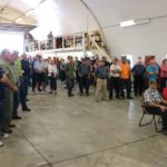 About 180 people attended a meeting Aug. 25 about a potential high-speed rail line through southern Ontario. (John Greig photo)
