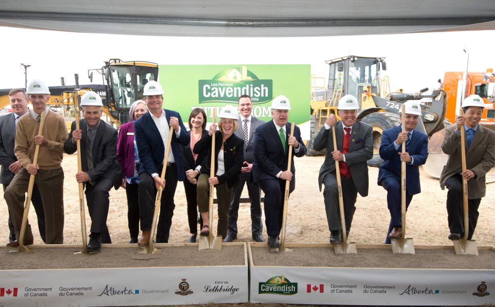 Officials break ground for Cavendish Farms&#8217; new potatp plant at Lethbridge on Sept. 18. (Alberta.ca)
