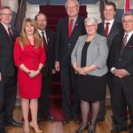 Robert Henderson, second from left, has been shuffled from health and wellness to agriculture and fisheries in P.E.I. Premier Wade MacLauchlan’s new cabinet. (PrinceEdwardIsland.ca)