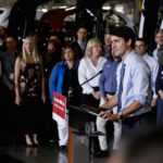 Prime Minister Justin Trudeau speaks at a Toyota plant at Cambridge, Ont. on May 4. (PMO photo by Adam Scotti)
