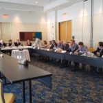 Agriculture Minister Marie-Claude Bibeau and Trade Diversification Minister Jim Carr meet with Canadian beef and pork industry officials Wednesday in Montreal. (Photo courtesy Agriculture and Agri-Food Canada)