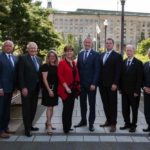 Federal Agriculture Minister Marie-Claude Bibeau (fifth from left) meets in Quebec City with provincial and territorial ag ministers. (CNW Group/Agriculture and Agri-Food Canada)