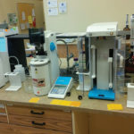 The falling numbers test estimates the amount of sprouting in wheat, barley or rye. It measures the amount of alpha-amylase, an enzyme important in germination, which is present in the grain.