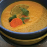 Carrot and Coconut Cream Soup with Anise and Ginger (see recipe at bottom).