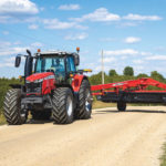 AGCO’s Massey Ferguson brand has pushed at the upper end of its horsepower ratings, too. The 8740S becomes the flagship model of the updated six-model 8700S Series tractor line, and it rates 400 engine horsepower, making it the most powerful tractor to ever wear the Massey name.
The big Masseys rely on an 8.4-litre AGCOPower diesel and route drive through the brand’s 50 km/h-capable Dyna-VT CVT transmission, which uses AGCO’s Dynamic Tractor Management system. It can maintain a pre-set ground speed by adjusting engine power to accommodate changing loads. It also allows on-the-go changes between two cruise speeds. The Dyna-VT has two speed ranges that allows for maximum torque in field operations. Like a lot of transmissions hitting the market now, the Dyna-VT includes a “brake to neutral” feature, allowing the operator to stop the tractor by simply pressing the brake pedal. Release it and the tractor starts off again.
To ensure the transmission isn’t contaminated by trans-hydraulic fluid from an implement, the Dyna-VT uses its own dedicated oil reservoir. A front three-point hitch and PTO are available as an option.
The six 8700S tractors begin at the 270 horsepower mark and increase from there. Below them is the 7700S Series, which offers seven models and two chassis sizes. The large-frame models use either a 6.6- or 7.4-litre diesel mated with the dual-clutch Dyna-6 powershift transmission. The smaller models use the 6.6 mated to either a Dyna-6 or Dyna-4
A couple of years ago, Massey began introducing its “S” Effect models. The existing 7700 and 8700 lines have now been given the same S Effect treatment, hence the S added to the model numbers. S models get updated styling and a range of new options. As part of that an available new LED light package improves night vision. The new styling includes some changes inside the cab as well, which includes updated control layouts.