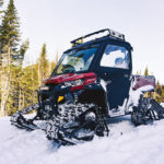 Can Am Defenders
can be equipped with bolt-on track systems for use in mud or deep snow.
