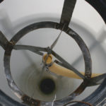 The blade inside the inductor tank was made by cutting out strips from a stainless-steel truck fender.
