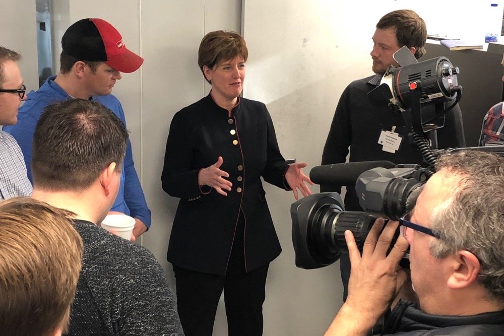 Ag Minister Marie-Claude Bibeau speaks at Cigi in Winnipeg on March 13, 2019. (Dave Bedard photo)
