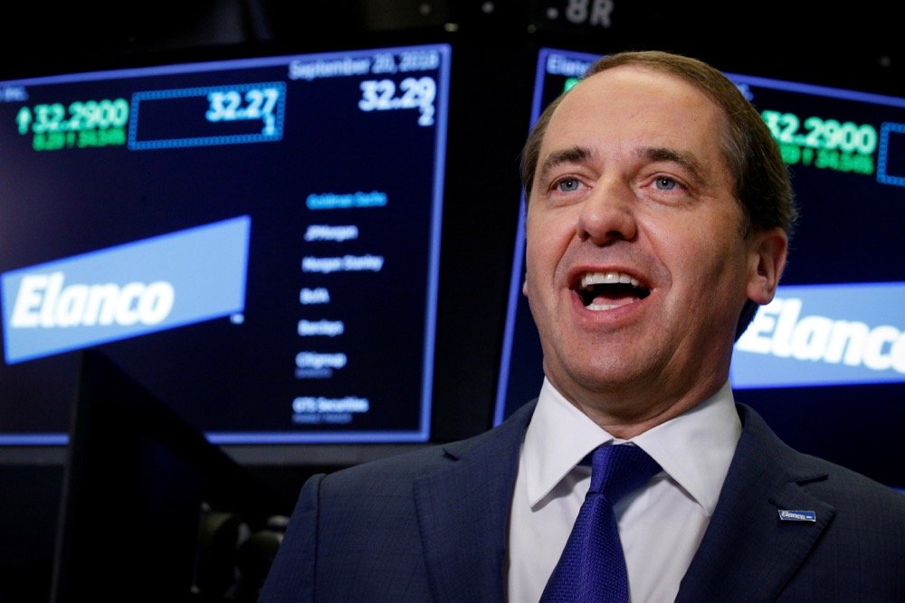 Elanco Animal Health CEO Jeff Simmons speaks during an interview at the New York Stock Exchange (NYSE) on Sept. 20, 2018. (Photo: Reuters/Brendan McDermid)
