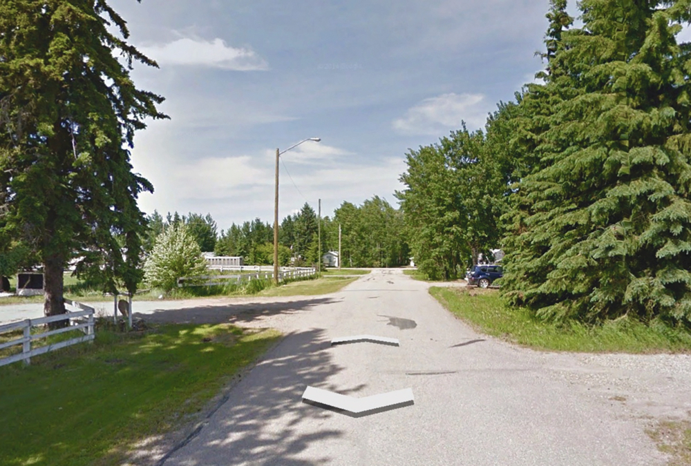 Alhambra is a pretty little place with stately spruce trees and lilacs in bloom in June. The photo is a street view from Google Earth. Now, many readers know where Alhambra, Alta., is.