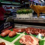 Beef is on display at a Walmart in Beijing on Sept. 23, 2019. (File photo: Reuters/Tingshu Wang)