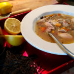 Chicken, Lemon and Wild Rice Soup.