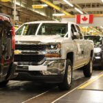 Pickup trucks roll out of General Motors’ assembly plant at Oshawa, Ont. (Media.gm.ca)