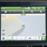 John Deere’s AutoPath guidance records the actual position of crop rows and stores the information, allowing for more accurate in-season passes during spraying and harvesting.