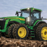 Model year 2022 8R tractors will offer a Central Tire Inflation System option to vary tire pressures right from the cab.