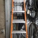 A tarp-strap and ladder rack I made out of angle iron and steel rod. It’s handy. We’ve used it a lot already.