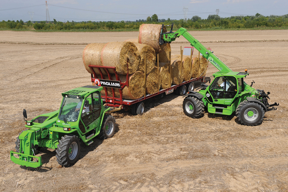 Merlo has introduced the 40.9 version of its hybrid Multifarmer telehandler with an 8.8 metre lift height. A 40 kilometre per hour road speed makes them ideal for pulling bale wagons. 