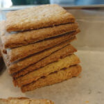 I for one am thoroughly sick of screens, and those viewing snacks have caught up with me. The recipe below for these whole wheat crackers may be just the thing you’re looking for.