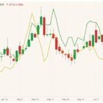 CBOT July 2021 soybeans (candlesticks) with CME July 2021 crude palm oil and ICE July 2021 canola (green and yellow lines, left column). (Barchart)